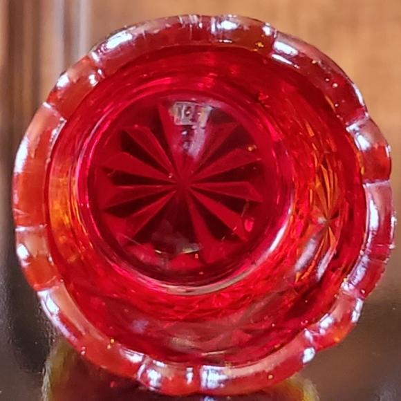 Vntg Amberina "Daisy and Button" Toothpick / Matchstick Holder - Picture 7 of 12